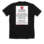 Power the People, Not Corporations, a Solid Black Blend Premium Unisex Tee (back-view)