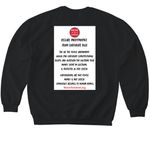 Power the People, Not Corporations, a Black Softstyle Crewneck Sweatshirt (back-view)