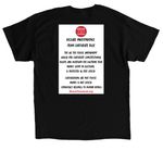 Power the People, Not Corporations, a Black Classic Unisex Tee (back-view)