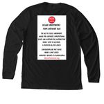 Power the People, Not Corporations, a Solid Black Blend Premium Long Sleeve Tee (back-view)