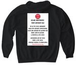 Power the People, Not Corporations, a Black Gildan Softstyle Pullover Hoodie (back-view)
