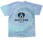 Salty, a Lagoon Classic Tie Dye Tee (back-view)