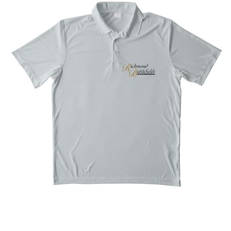 Save Our Battlefields!, a Silver Unisex Performance Polo