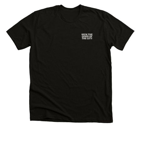 Seek the Good of the City, a Black Heather Premium Unisex Tee