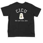 CICU Little Boos, a Black Toddler Tee (back-view)
