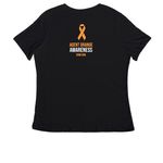 Agent Orange Awareness, a Black Women's Relaxed V-Neck Tee (back-view)
