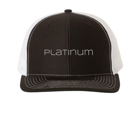 Platinum, a Black/ White Printed Snapback Trucker Cap
