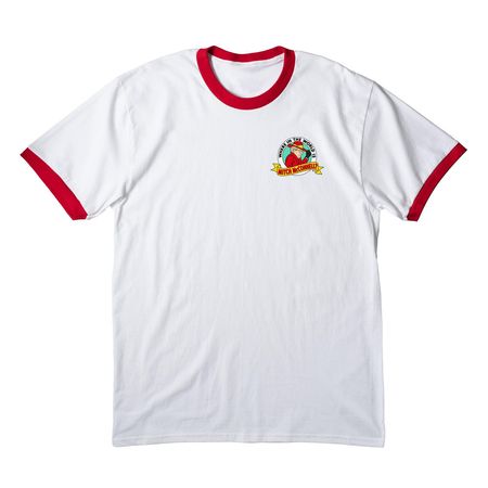 Where's Mitch T-Shirt, a White/ Red Cotton Ringer Tee