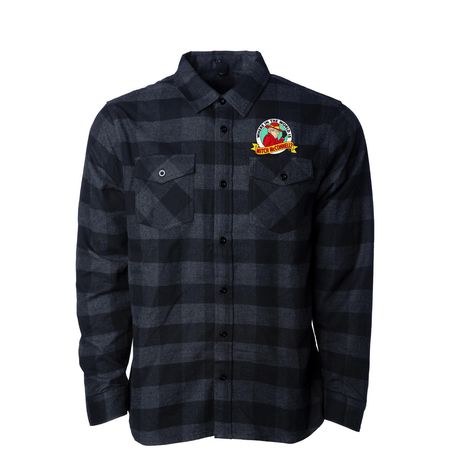 Where's Mitch T-Shirt, a Charcoal Heather/ Black Unisex Flannel Shirt