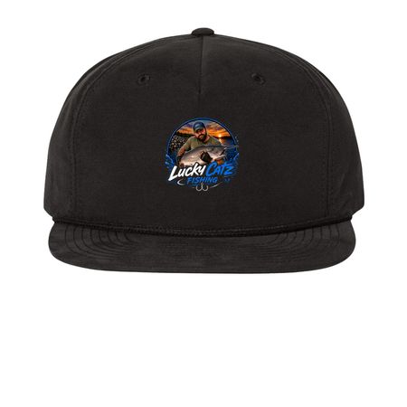 Lucky Catz Fishing Hats, a Black Printed Umpqua Snapback Cap