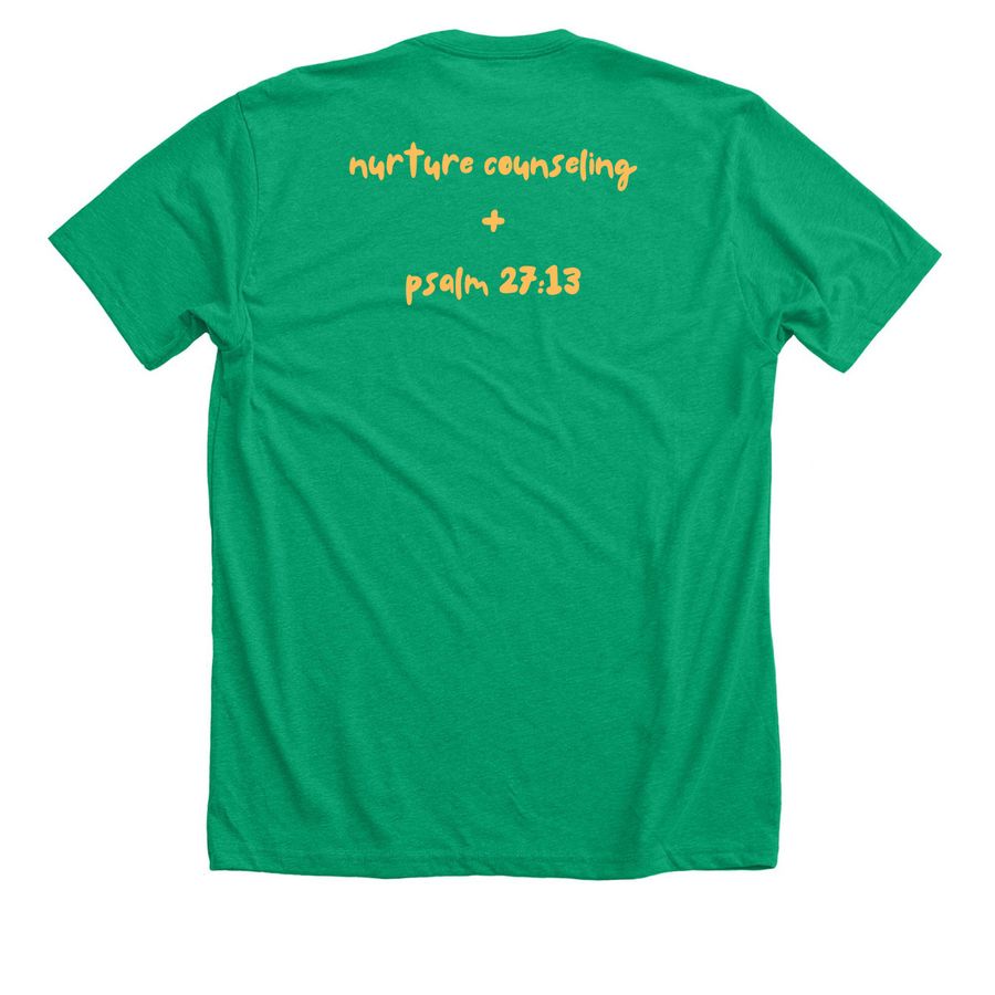 Nurture Counseling T-Shirt, a Heather Kelly Premium Unisex Tee (back-view)