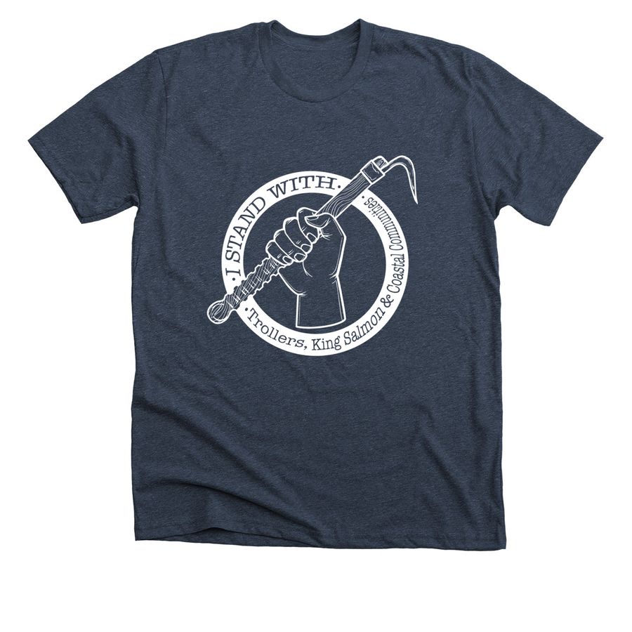 Supporting the Fleet, a Heather Midnight Navy Premium Unisex Tee