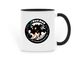 Our Mascot, Duo Duo: Mugs! (black), a Black Two-Tone Ceramic Mug