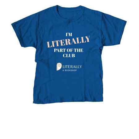 Book Club Tee, a Royal Blue Youth Unisex Tee