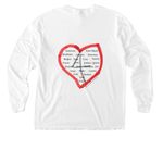 Live4Evan Heart Warrior Shirts, a White Comfort Colors Long Sleeve Pocket Tee (back-view)