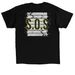 S.O.S. // "SIGNAL INTERFERENCE", a Black Classic Unisex Tee (back-view)