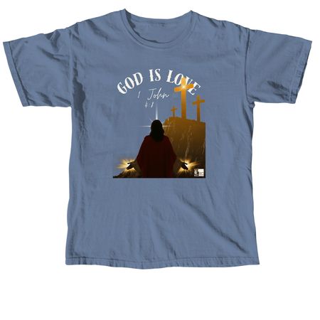God Is Good, a Blue Jean Comfort Colors Unisex Tee