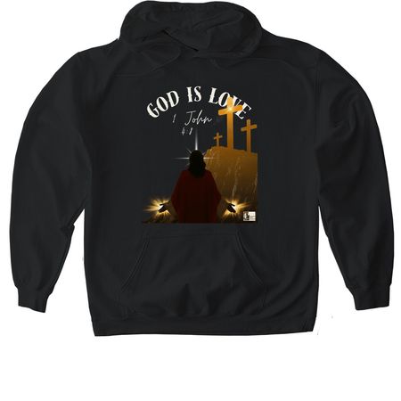 God Is Good, a Black Gildan Softstyle Pullover Hoodie