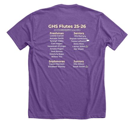 Grissom Flutes 25/26, a Heather Team Purple Premium Unisex Tee