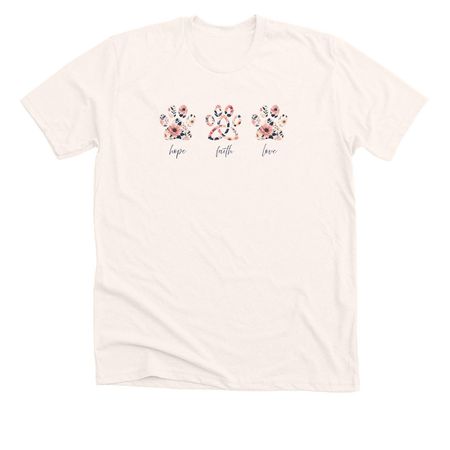 Hope. Faith. Love, a Heather Natural Premium Unisex Tee