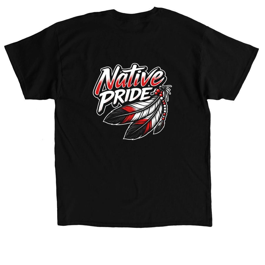 Native Pride Eaglestone Merch, a Black Classic Unisex Tee (back-view)