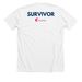 HELLP Syndrome Survivor T-Shirt, a Solid White Blend Premium Unisex Tee (back-view)