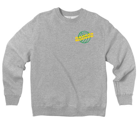 VOLLEYBALL X5, a Athletic Heather Premium Heavyweight Crewneck Sweatshirt (back-view)