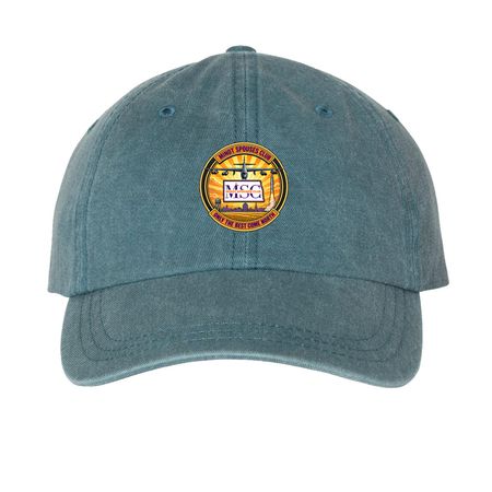 Morale Patch Prairie Sun Edition, a Teal Printed Pigment Dye Baseball Cap
