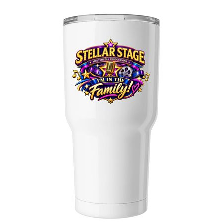 Stellar Stage Tumbler, a White Insulated Tumbler