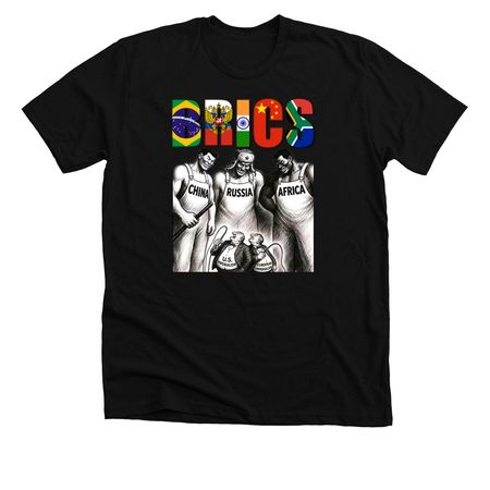 BRICS&nbsp;, a Solid Black Blend Premium Unisex Tee