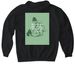 West LA BJJ Green Women's Hoodie, a Black Gildan Softstyle Pullover Hoodie (back-view)
