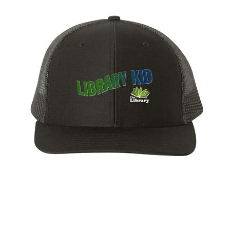 Library Kid - green, a Black Printed Snapback Trucker Cap