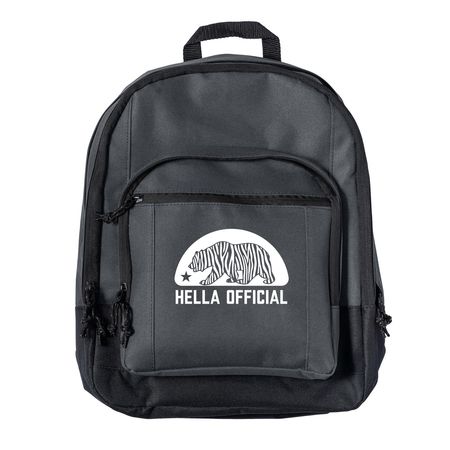 Hella Official Bear Backpack!, a Dark Charcoal Everyday Backpack