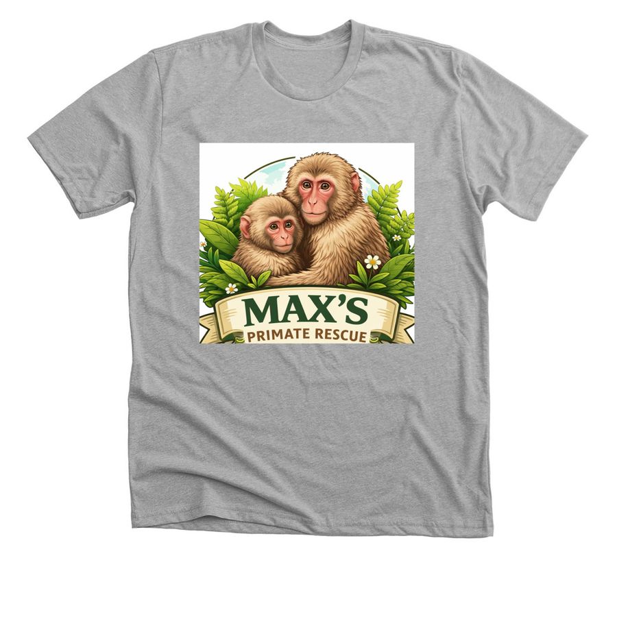Max?s Primate Rescue, a Athletic Heather Premium Unisex Tee