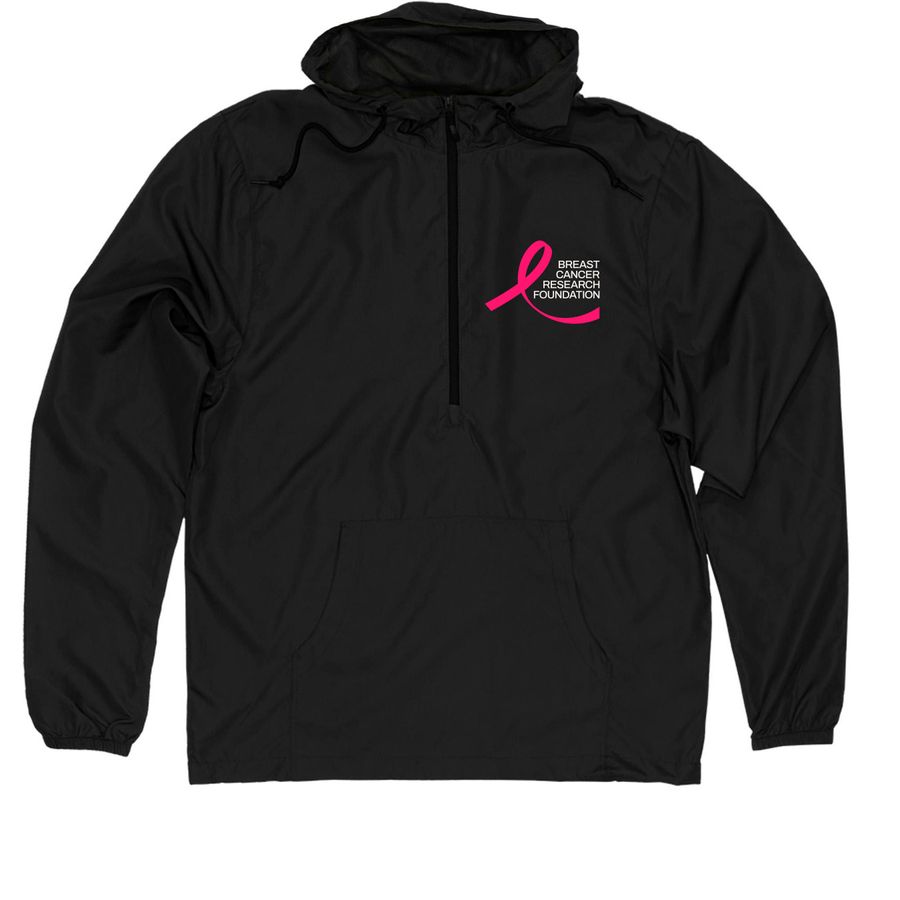 BCRF Outerwear, a Black Quarter-Zip Windbreaker