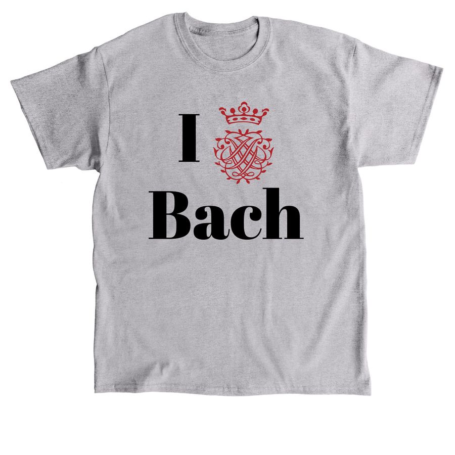 I love Bach, one sided, a Sport Grey Classic Unisex Tee