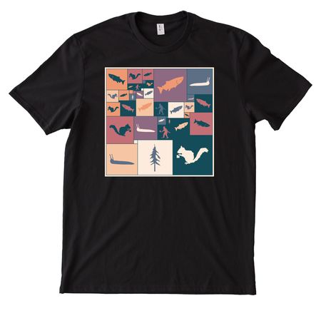 Squarrels 42, a Deep Black Allmade Heavyweight Recycled Cotton Tee