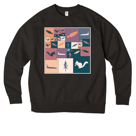Squarrels 42, a Deep Black Allmade Organic CVC Crewneck Sweatshirt