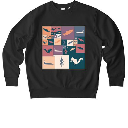 Squarrels 42, a Black Stanley/Stella Unisex Changer 2.0 Crewneck Sweatshirt