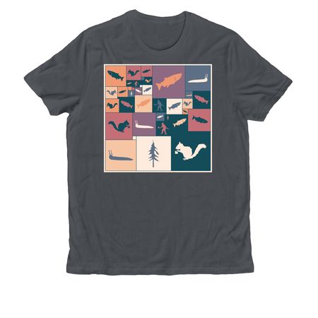 Squarrels 42, a Terrain Grey Allmade Organic Cotton Unisex Tee