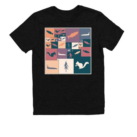 Squarrels 42, a Deep Black Allmade Youth Eco Triblend Tee