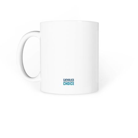 Pro-Choice Cat-holic Mug&nbsp;???, a White Coffee Mug (back-view)
