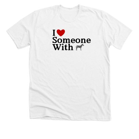 I Love a Zebra, a Solid White Blend Premium Unisex Tee