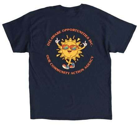 DO Summer Apparel, a Navy Classic Unisex Tee (back-view)