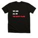 We are ALL on the decoy plane, a Black Heather Premium Unisex Tee