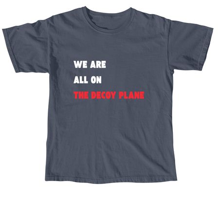 We are ALL on the decoy plane, a Denim Comfort Colors Unisex Tee