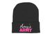 Amy's ARMY Beanie, a Black Printed Cuffed Beanie