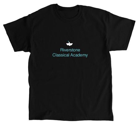Minimal Teal Logo, a Black Classic Unisex Tee
