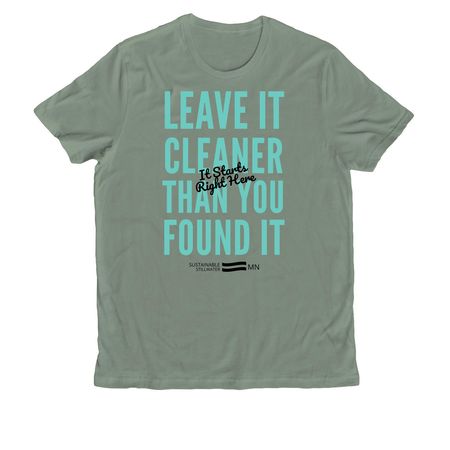 Leave It Clean - Shirts, a Matcha Green Allmade Organic Cotton Unisex Tee