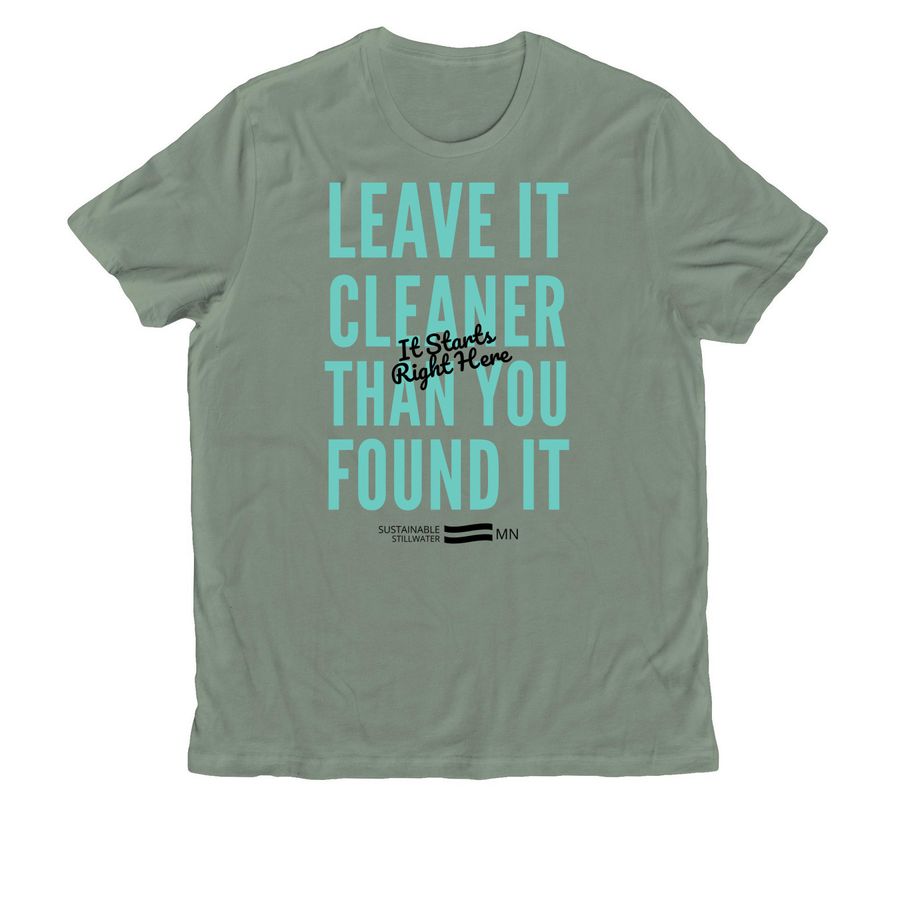 Leave It Clean - Shirts, a Matcha Green Allmade Organic Cotton Unisex Tee